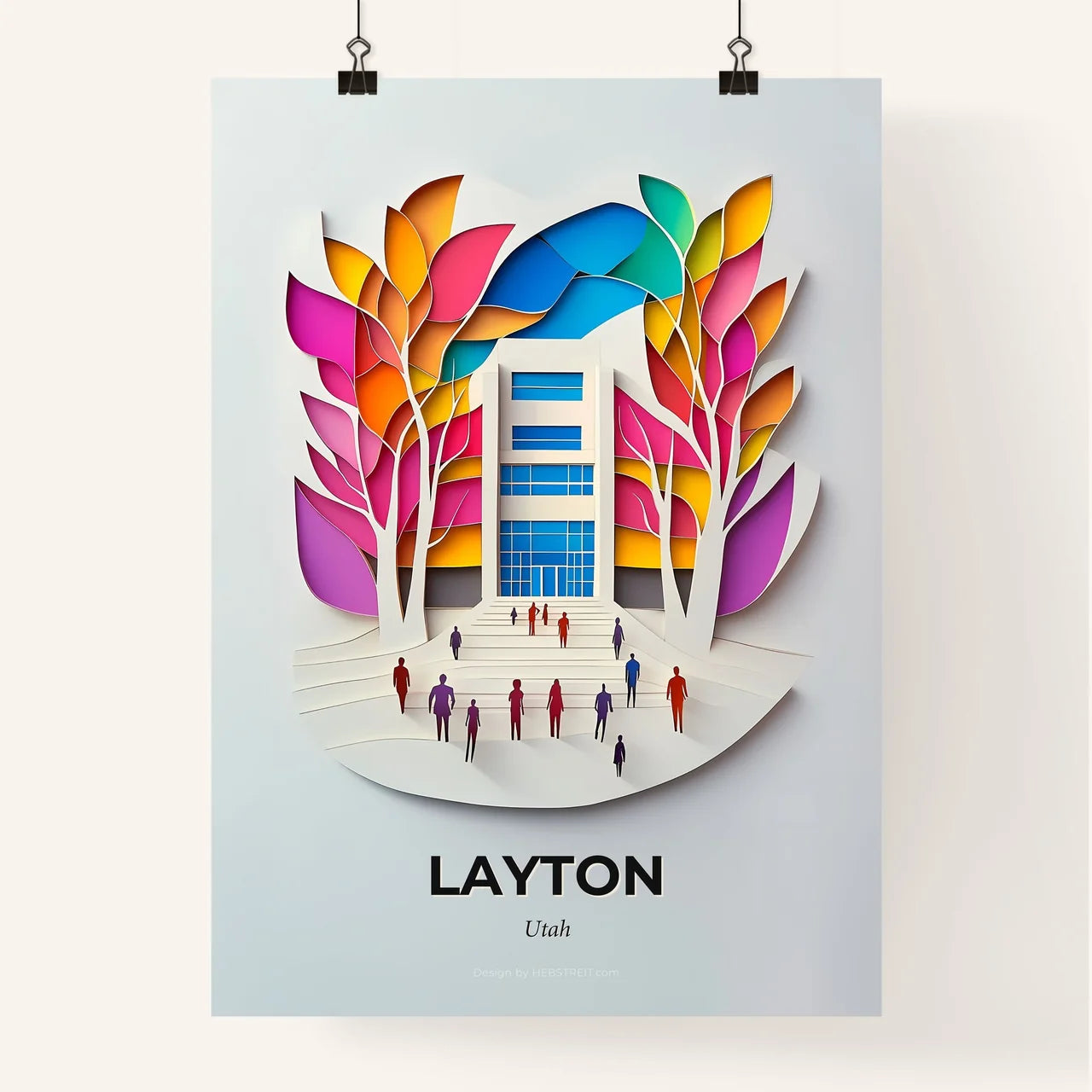 Vivid Layton, Utah, Colorful Poster