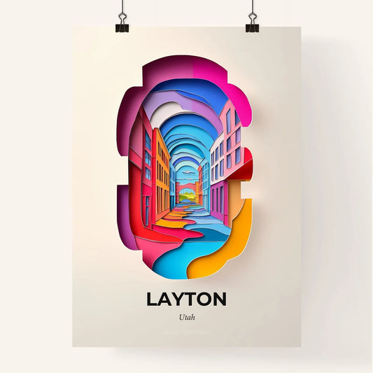 Vivid Layton, Utah, Colorful Poster