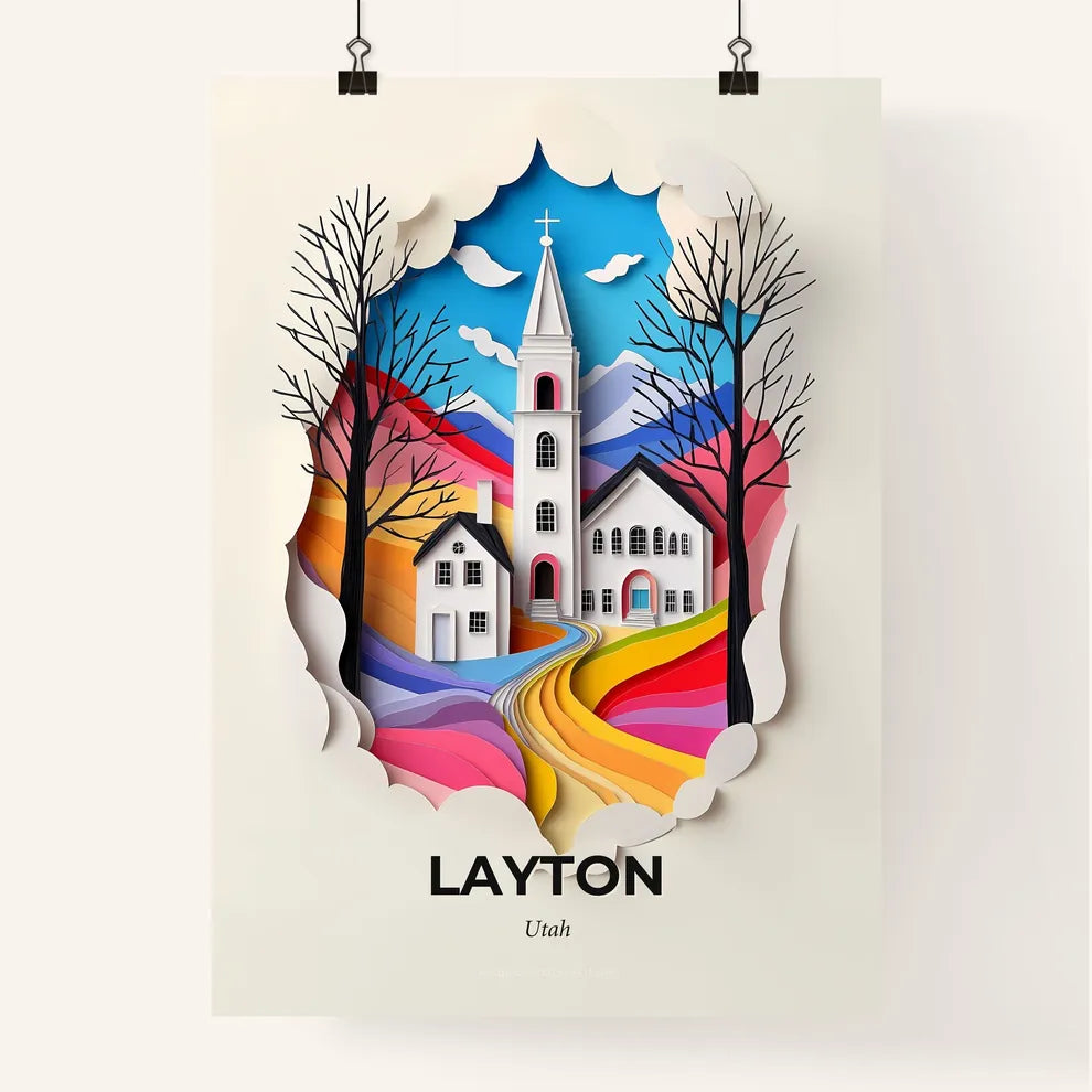 Vivid Layton, Utah, Colorful Poster