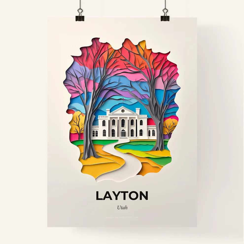 Vivid Layton, Utah, Colorful Poster