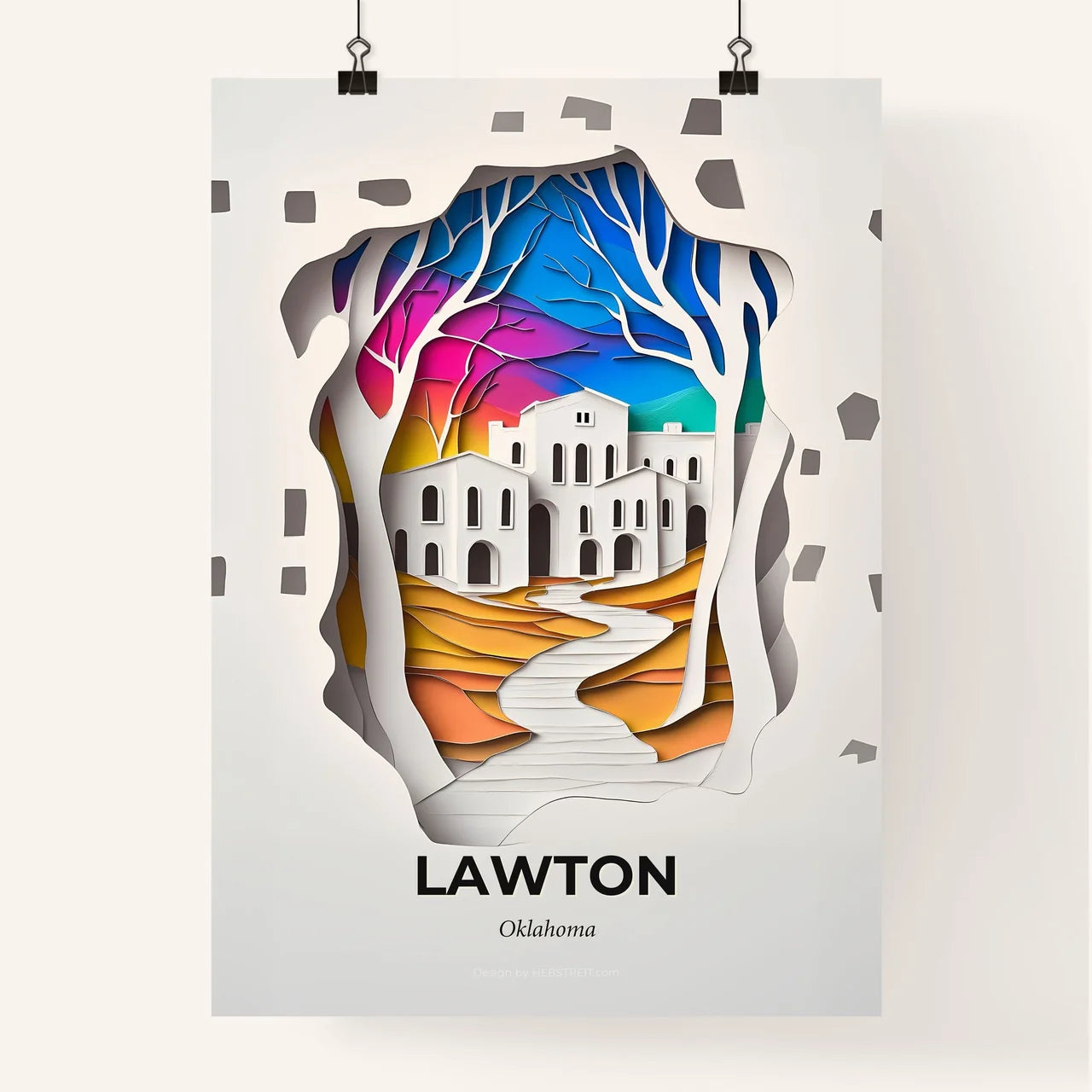 Vivid Lawton, Oklahoma, Colorful Poster