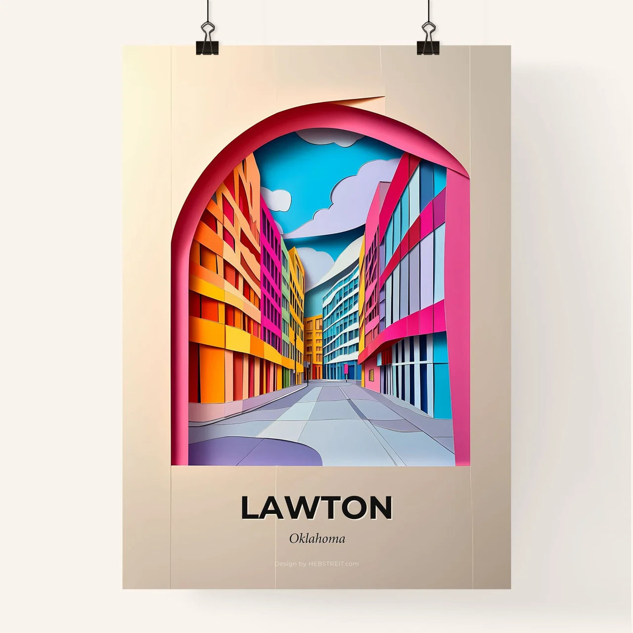 Vivid Lawton, Oklahoma, Colorful Poster