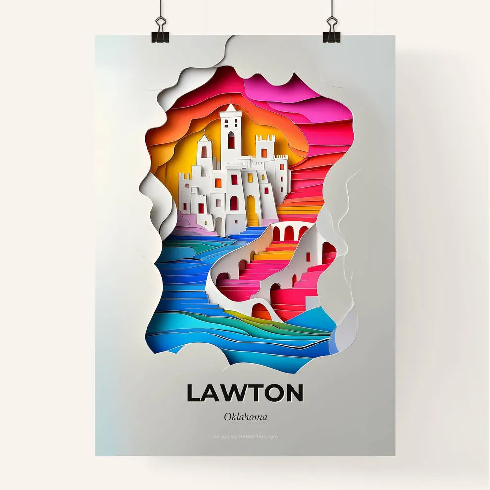 Vivid Lawton, Oklahoma, Colorful Poster