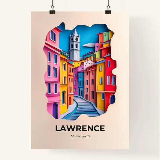 Vivid Lawrence, Massachusetts, Colorful Poster