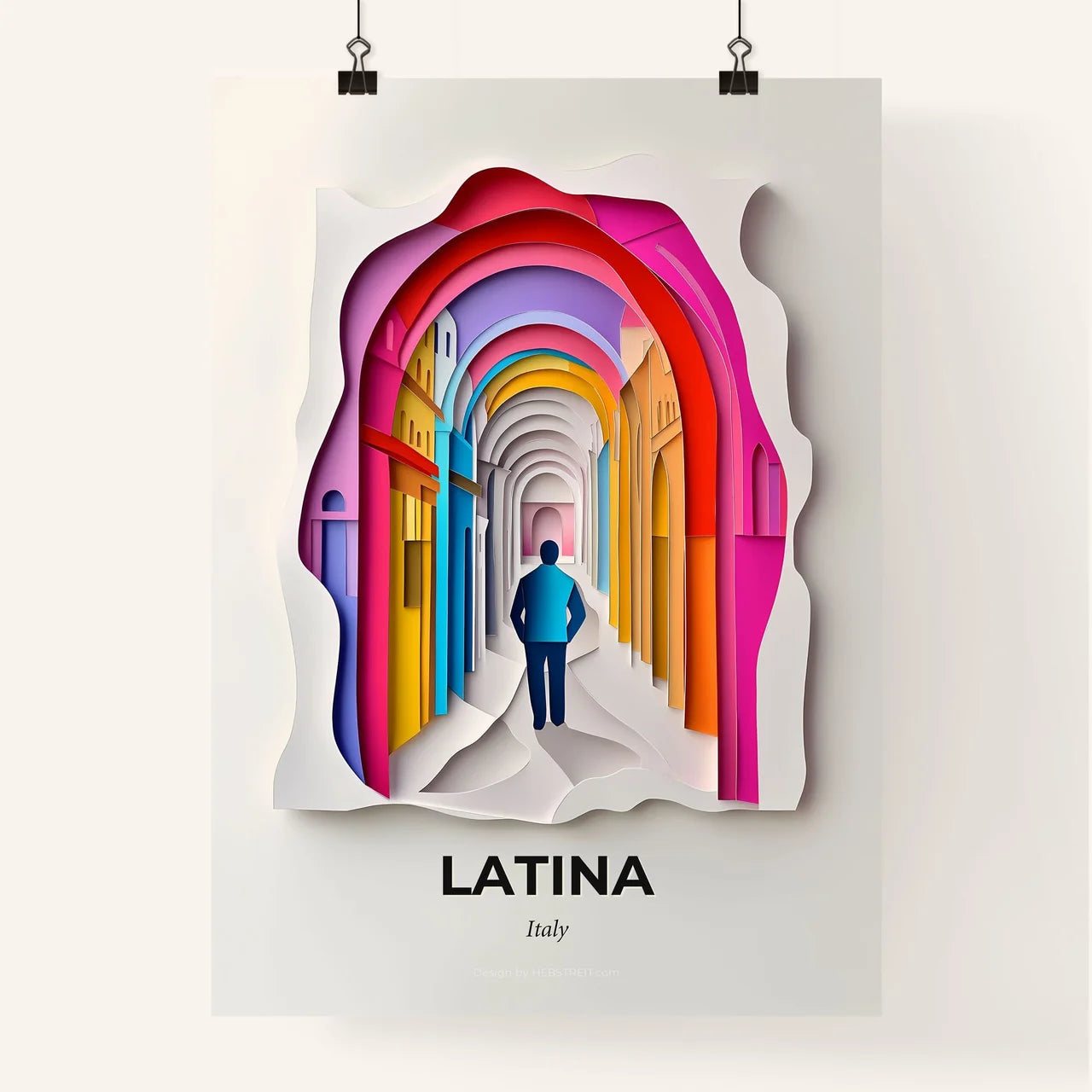 Vivid Latina, Italy, Colorful Poster