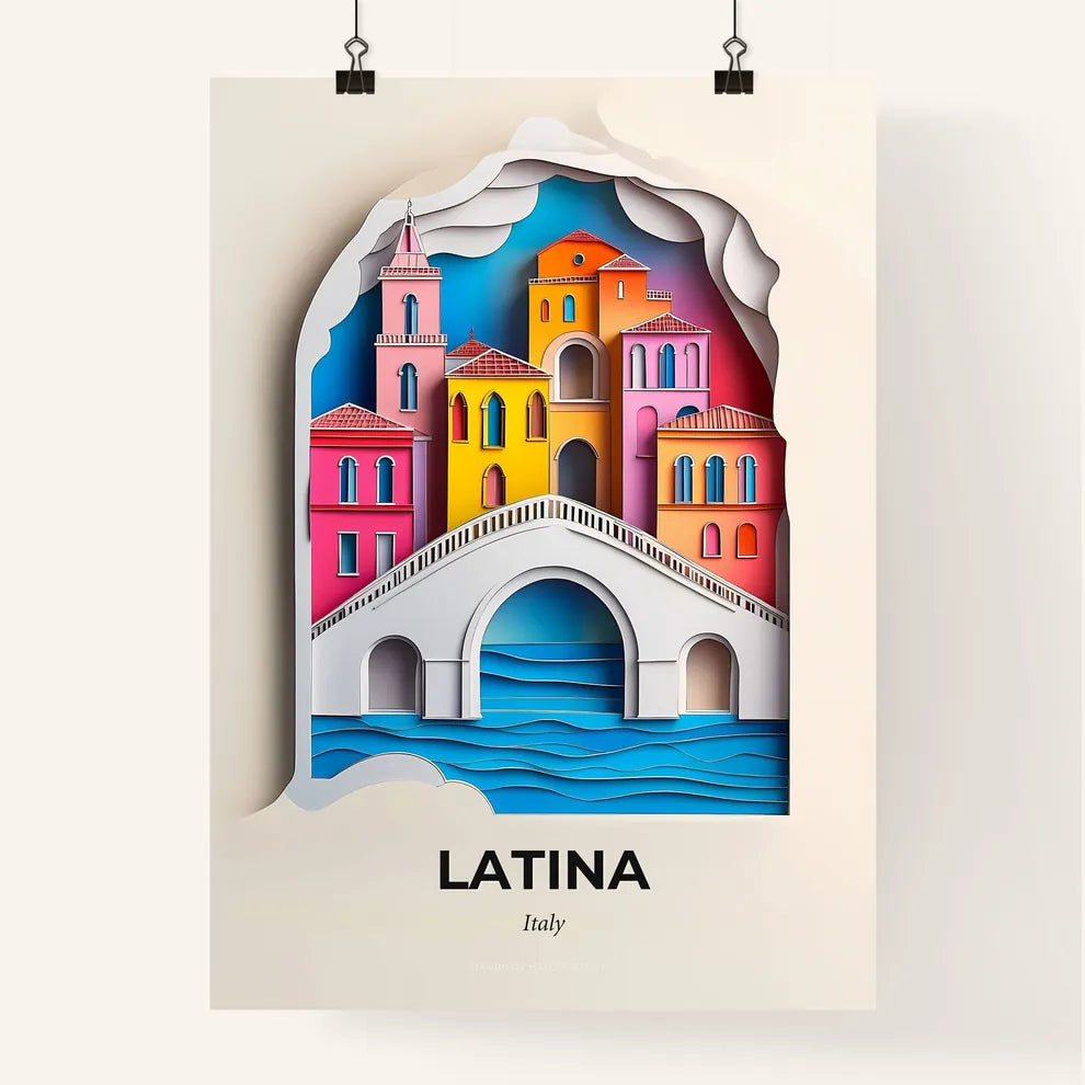 Vivid Latina, Italy, Colorful Poster