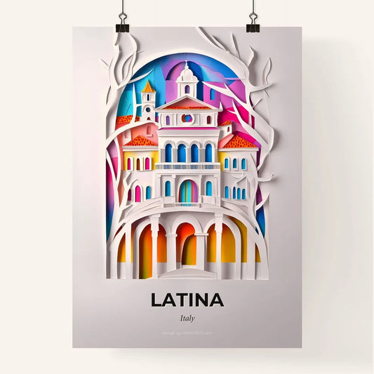 Vivid Latina, Italy, Colorful Poster