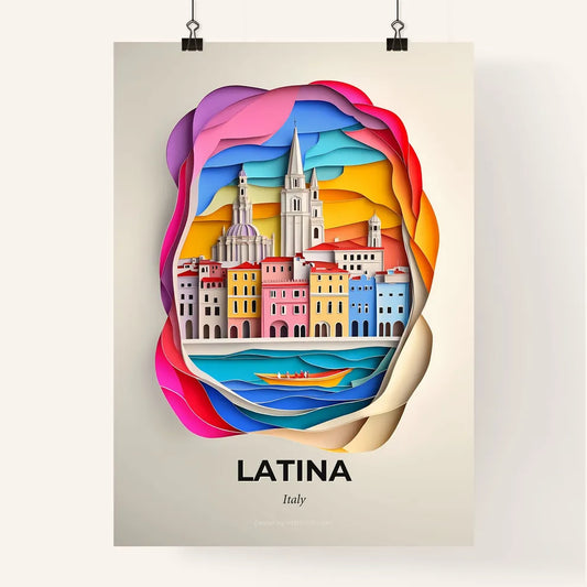 Vivid Latina, Italy, Colorful Poster