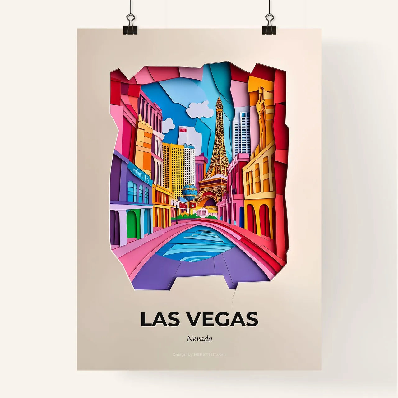Vivid Las Vegas, Nevada, Colorful Poster