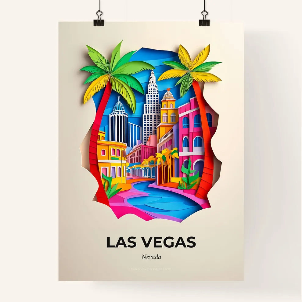 Vivid Las Vegas, Nevada, Colorful Poster