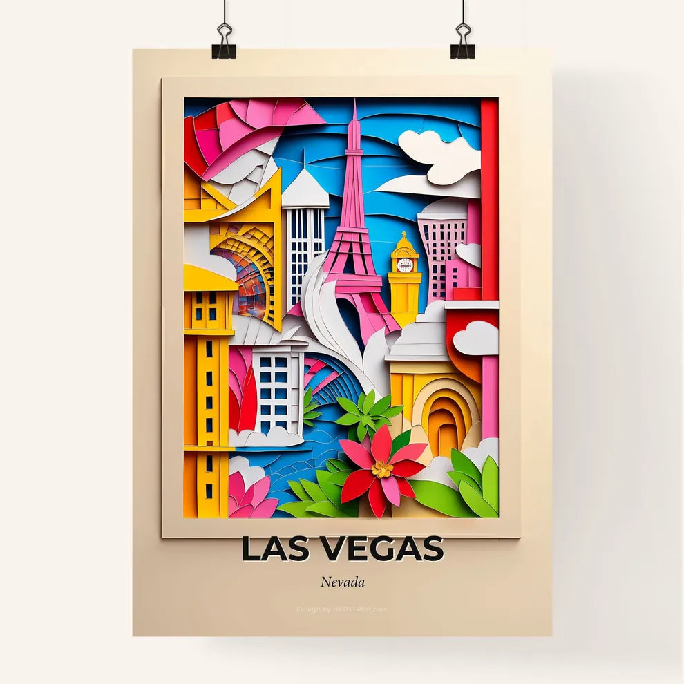 Vivid Las Vegas, Nevada, Colorful Poster