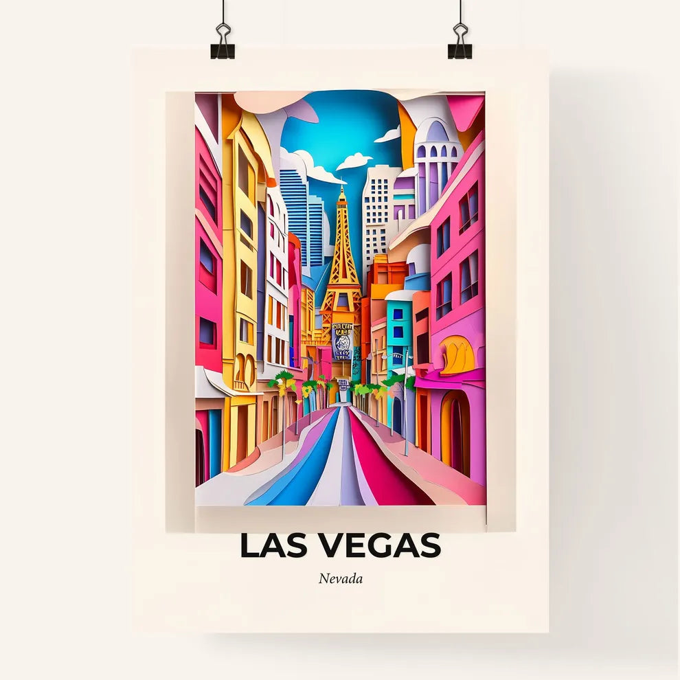 Vivid Las Vegas, Nevada, Colorful Poster
