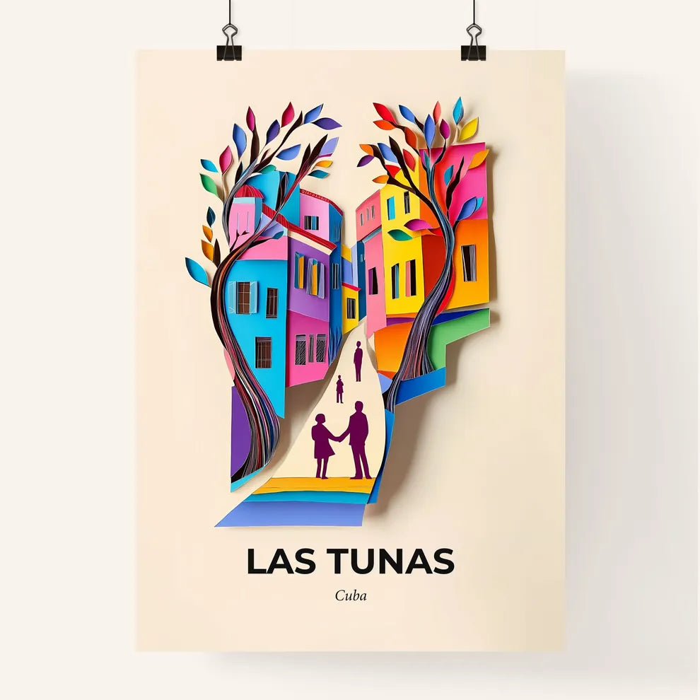 Vivid Las Tunas, Cuba, Colorful Poster