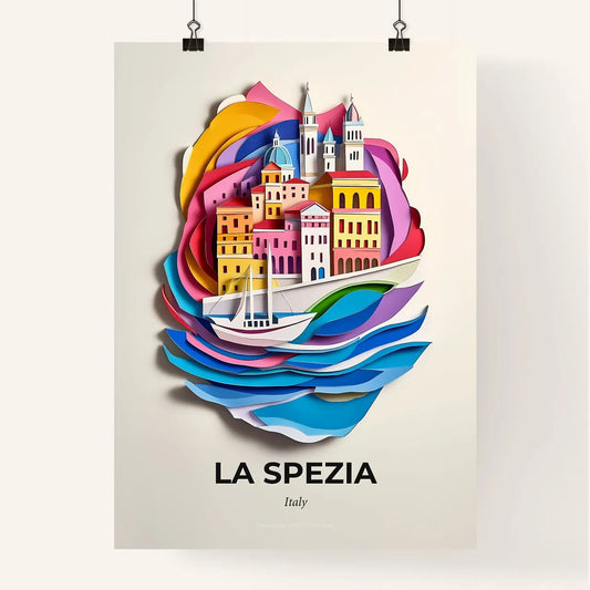 Vivid La Spezia, Italy, Colorful Poster