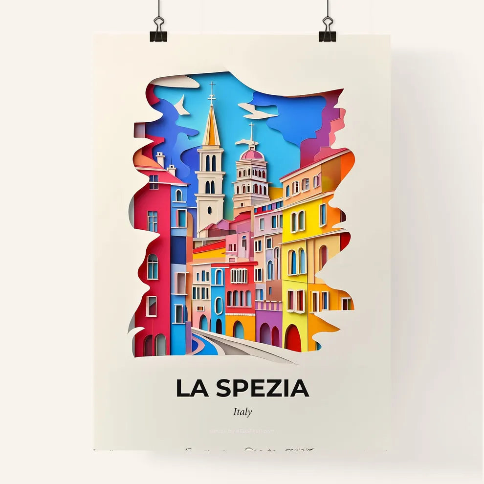 Vivid La Spezia, Italy, Colorful Poster