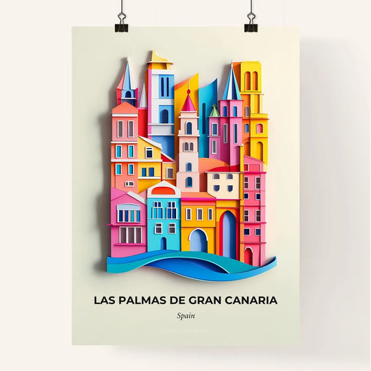 Vivid Las Palmas de Gran Canaria, Spain, Colorful Poster