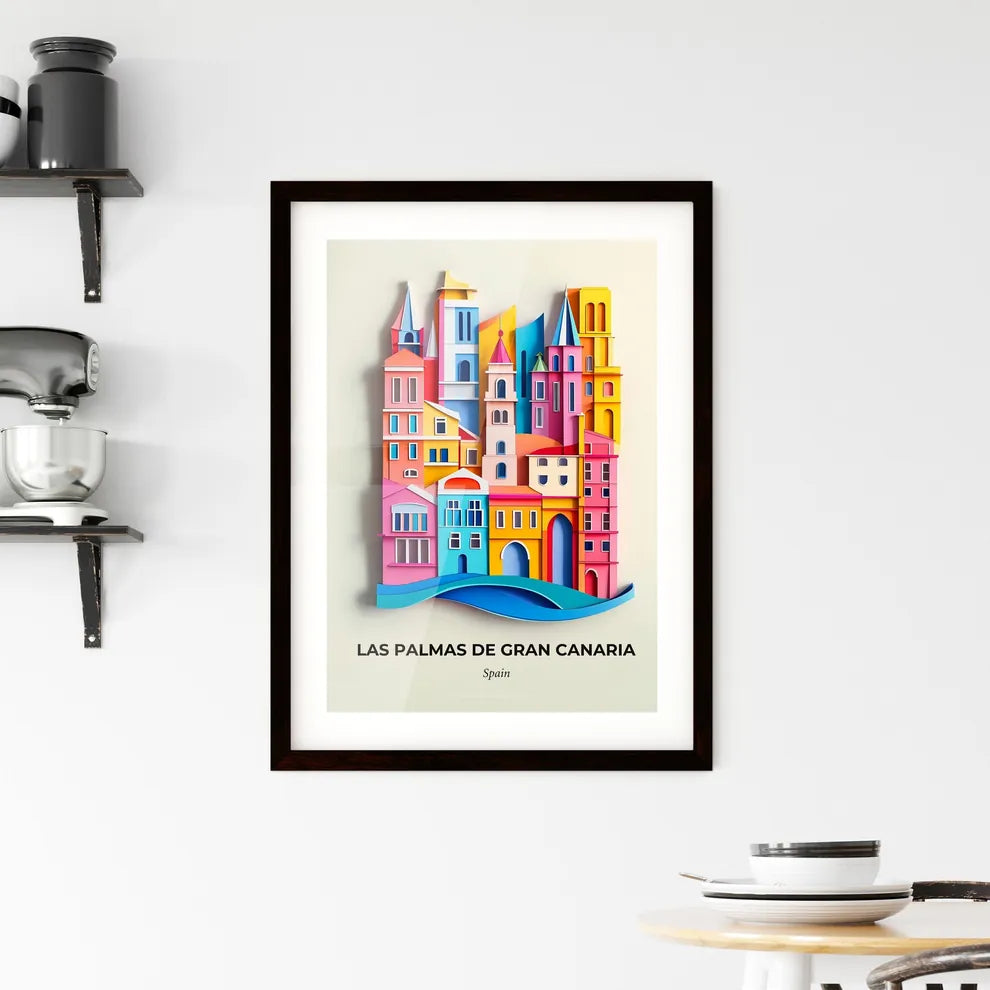 Vivid Las Palmas de Gran Canaria, Spain, Framed Wall Art