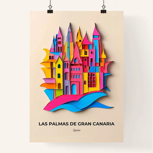 Vivid Las Palmas de Gran Canaria, Spain, Colorful Poster