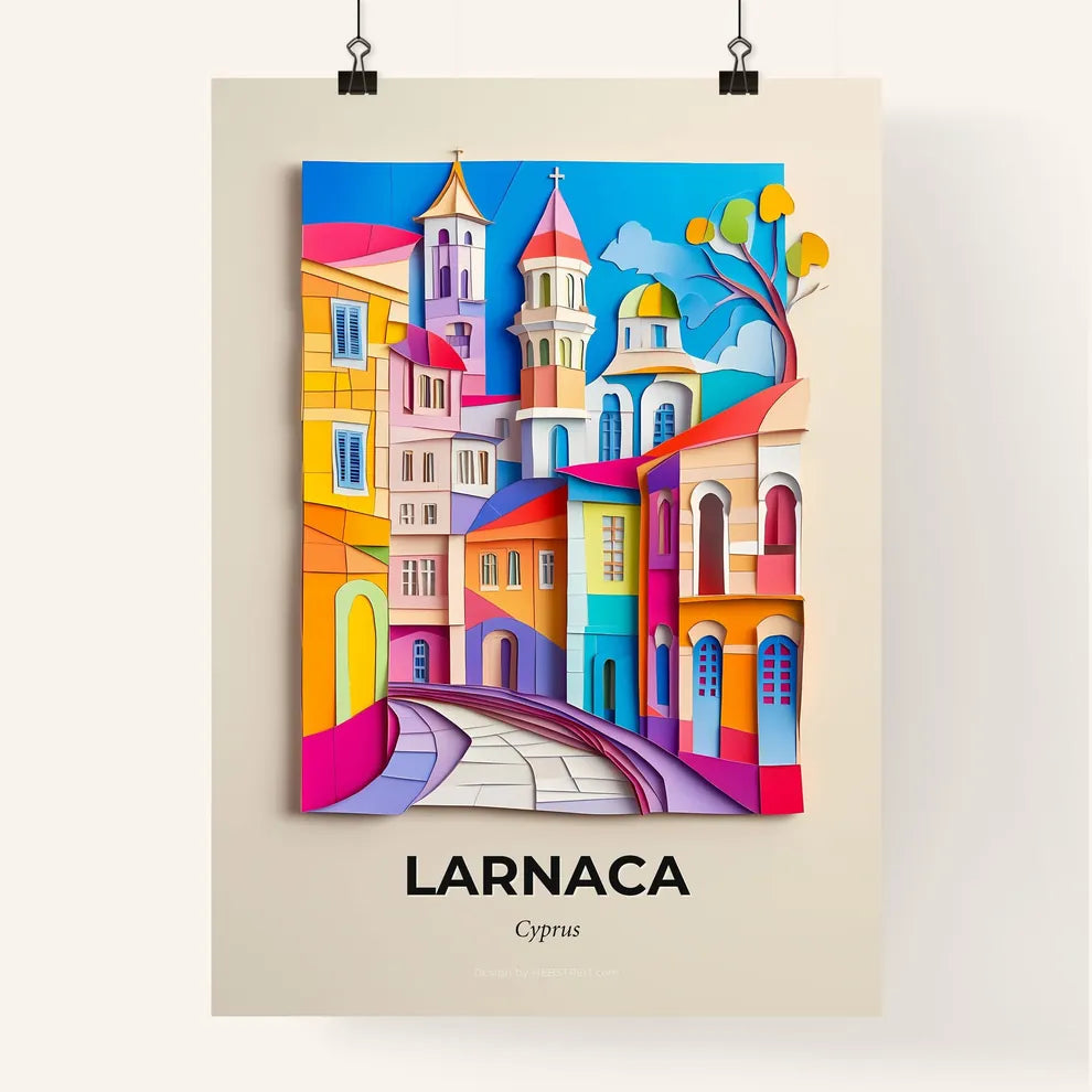 Vivid Larnaca, Cyprus, Colorful Poster
