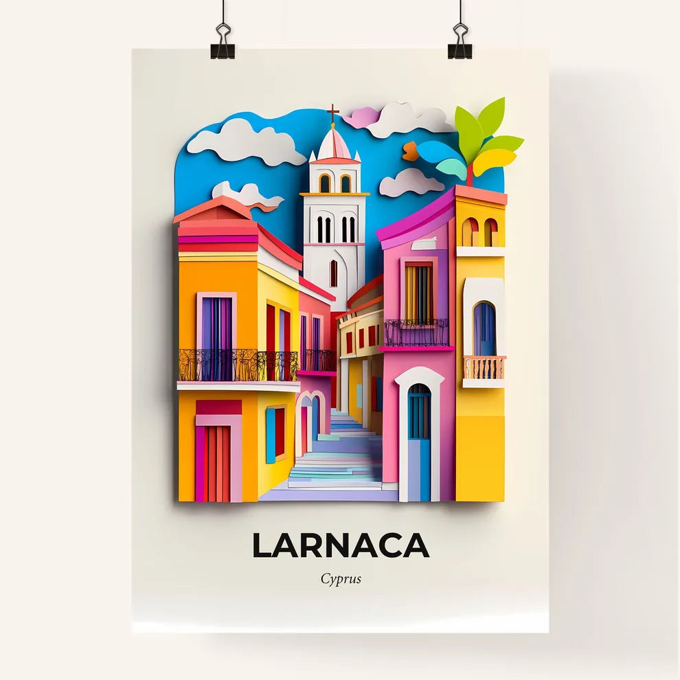 Vivid Larnaca, Cyprus, Colorful Poster