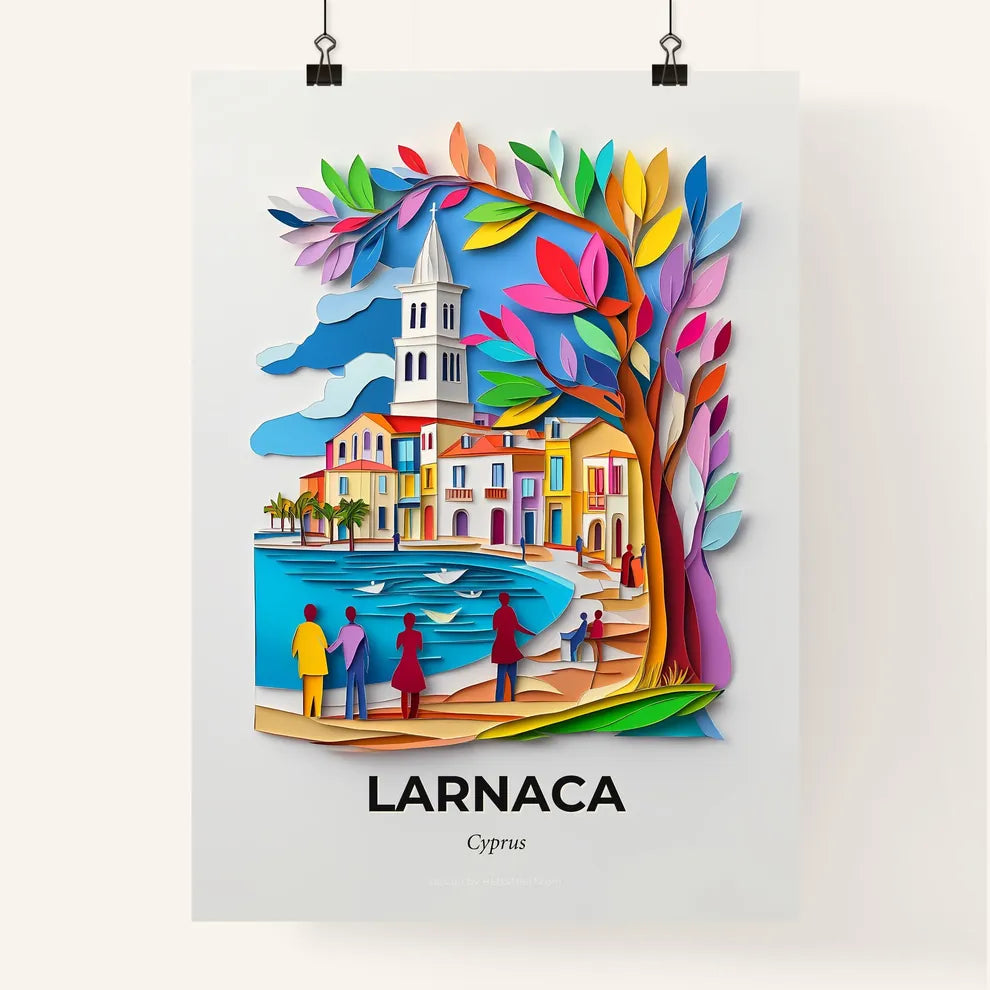 Vivid Larnaca, Cyprus, Colorful Poster