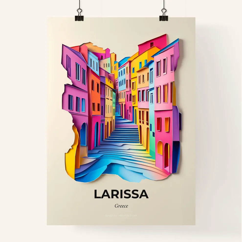 Vivid Larissa, Greece, Colorful Poster