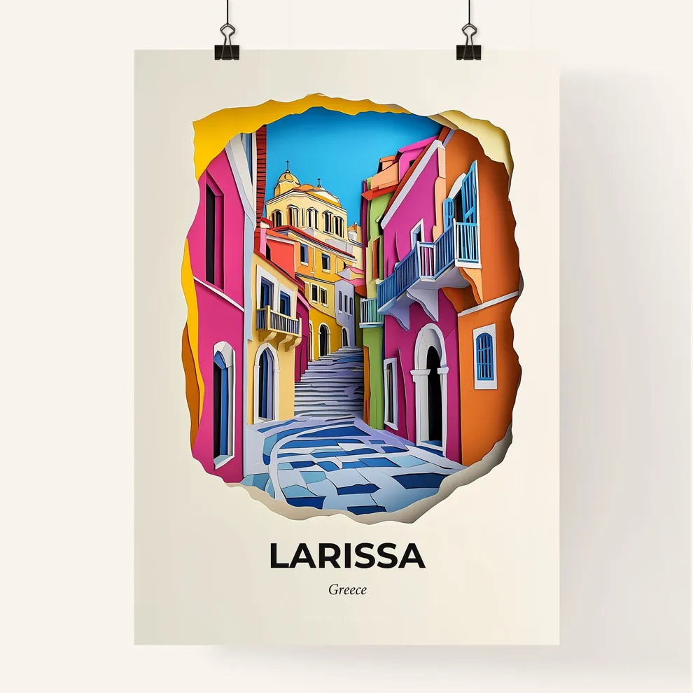 Vivid Larissa, Greece, Colorful Poster