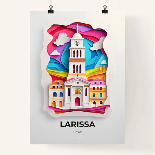 Vivid Larissa, Greece, Colorful Poster
