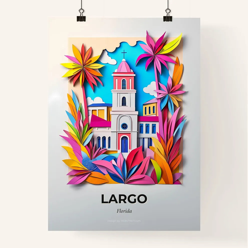 Vivid Largo, Florida, Colorful Poster