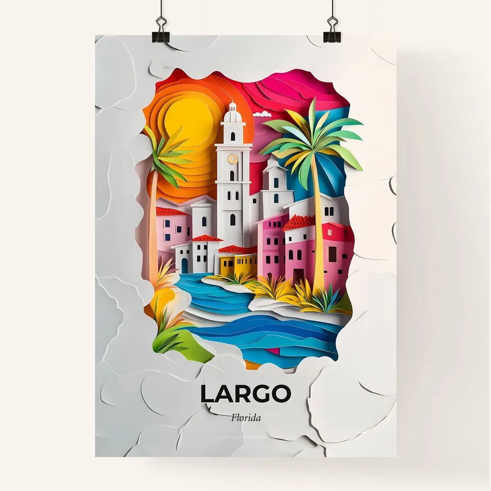 Vivid Largo, Florida, Colorful Poster