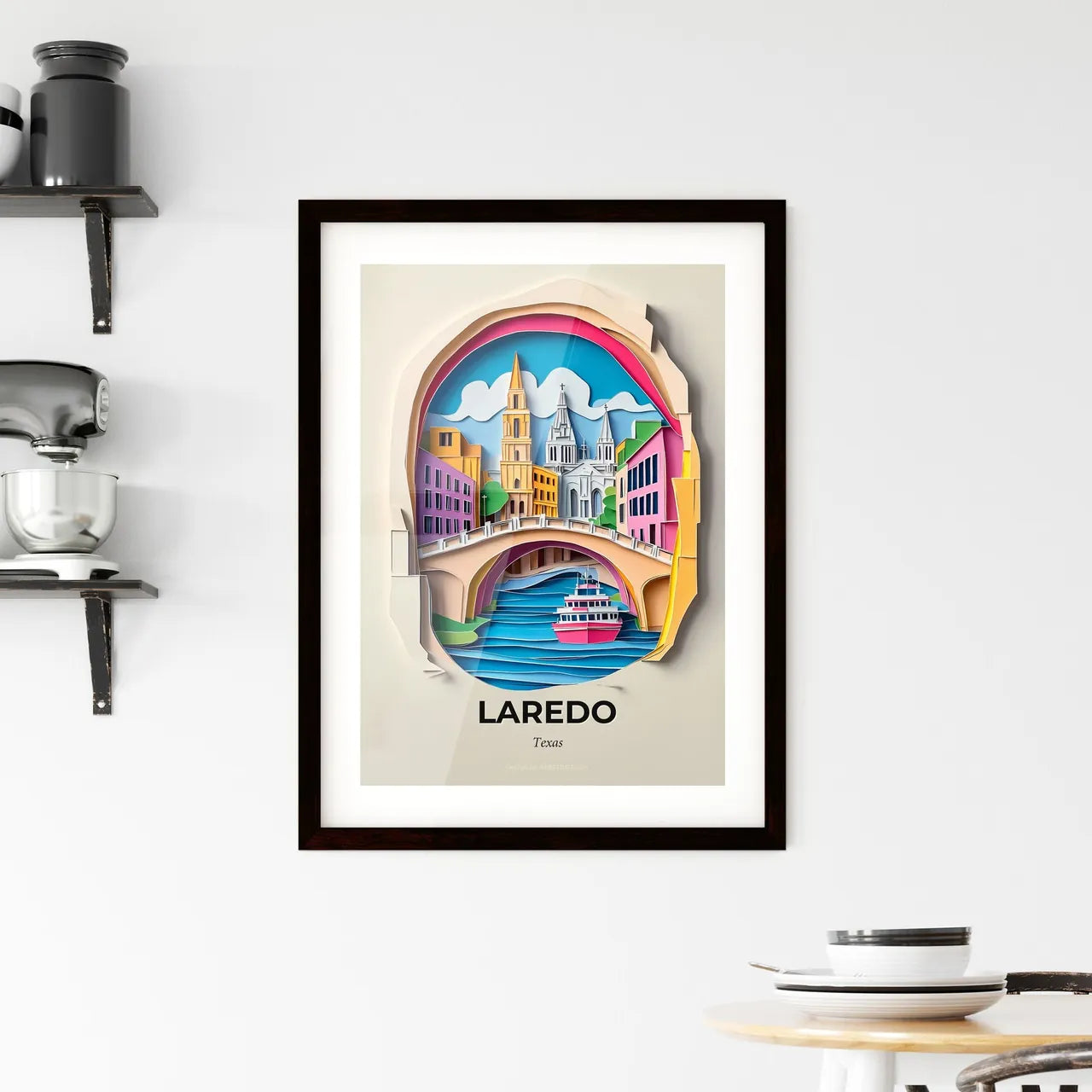 Vivid Laredo, Texas, Framed Wall Art