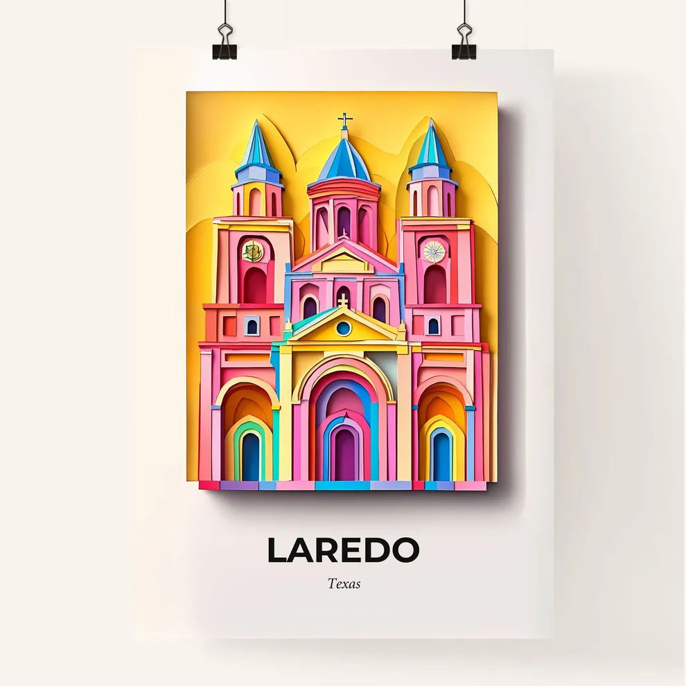 Vivid Laredo, Texas, Colorful Poster