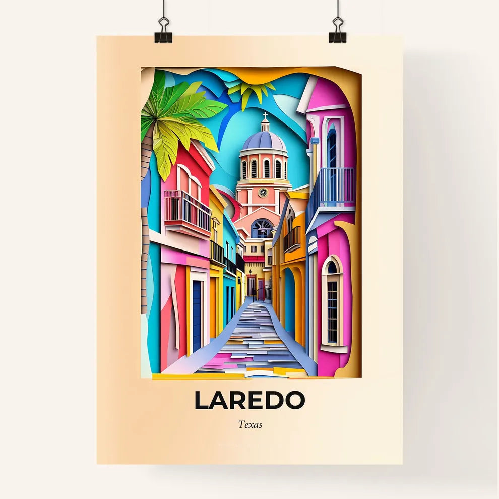 Vivid Laredo, Texas, Colorful Poster