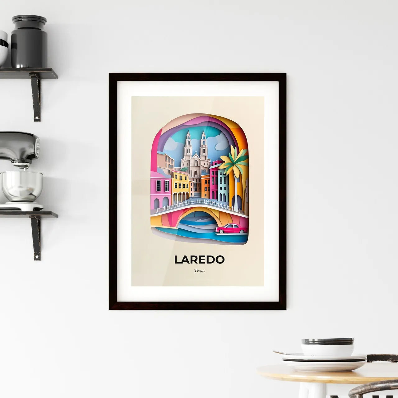 Vivid Laredo, Texas, Framed Wall Art