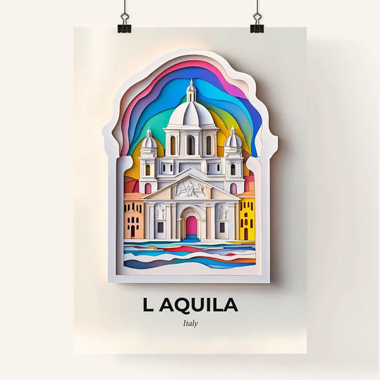 Vivid L Aquila, Italy, Colorful Poster