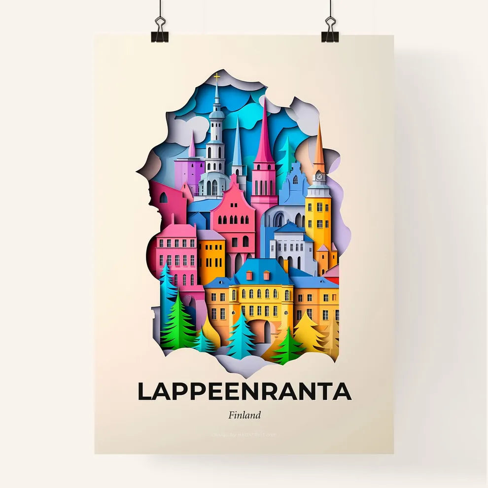 Vivid Lappeenranta, Finland, Colorful Poster