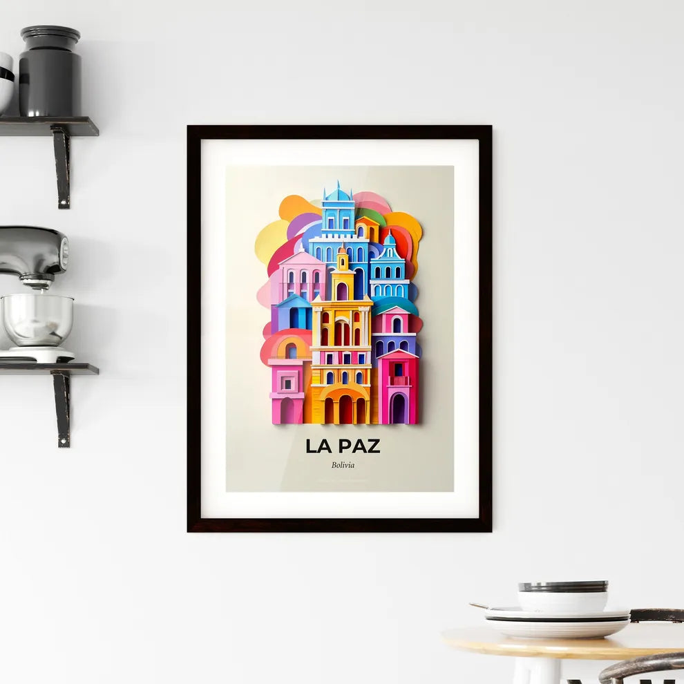 Vivid La Paz, Bolivia, Framed Wall Art