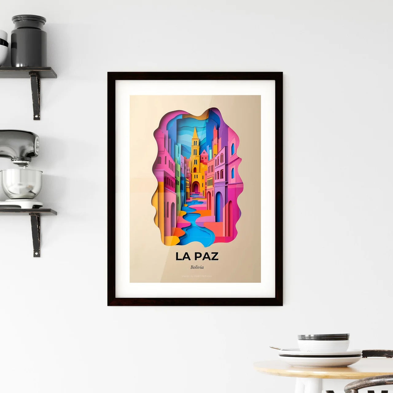Vivid La Paz, Bolivia, Framed Wall Art
