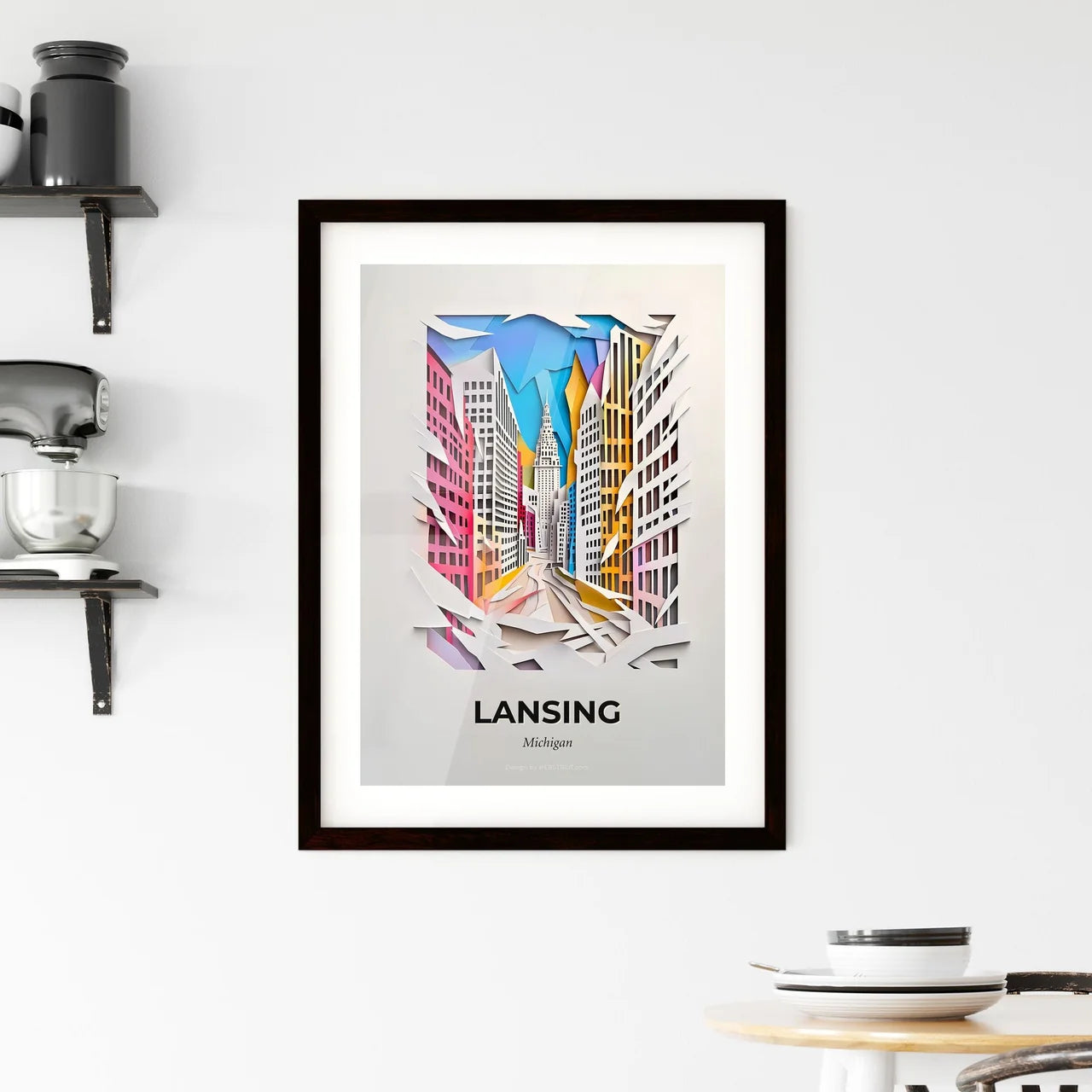 Vivid Lansing, Michigan, Framed Wall Art