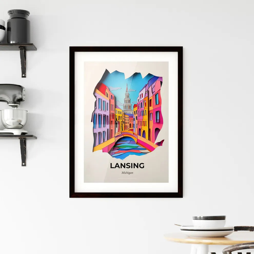 Vivid Lansing, Michigan, Framed Wall Art