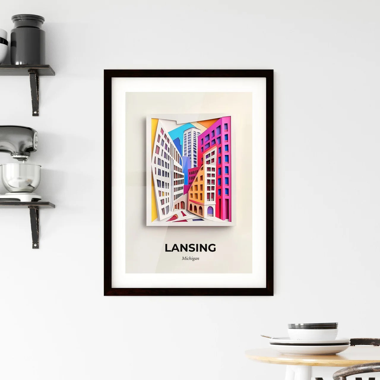 Vivid Lansing, Michigan, Framed Wall Art