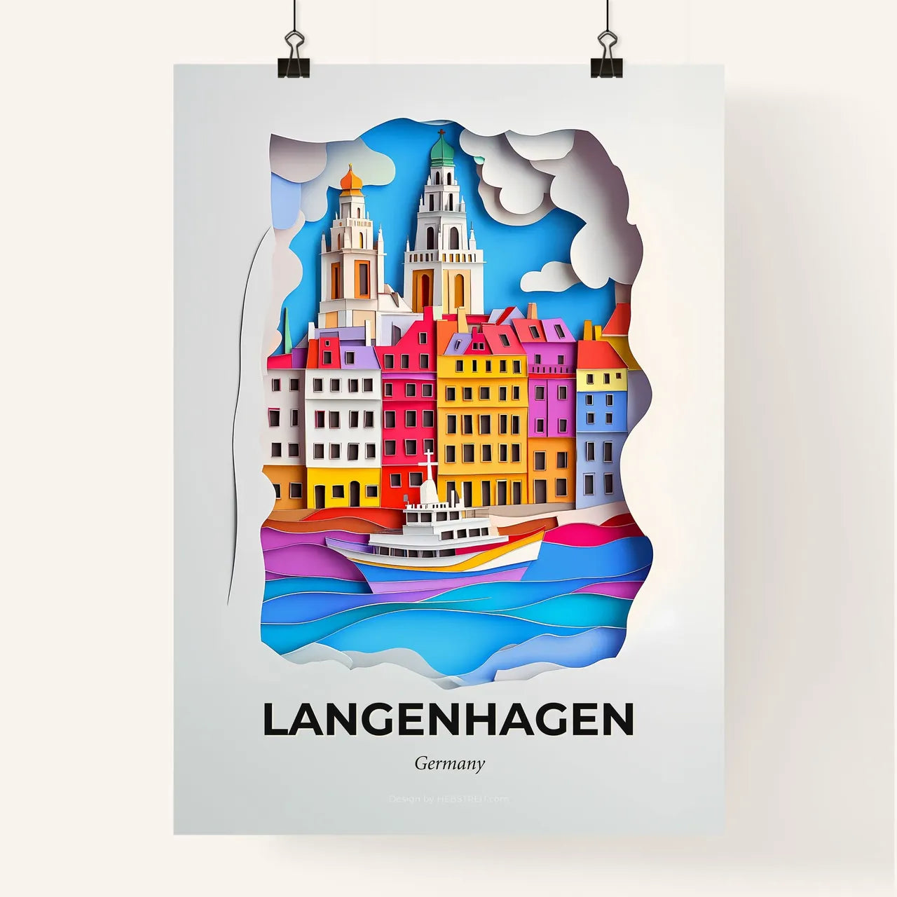 Vivid Langenhagen, Germany, Colorful Poster