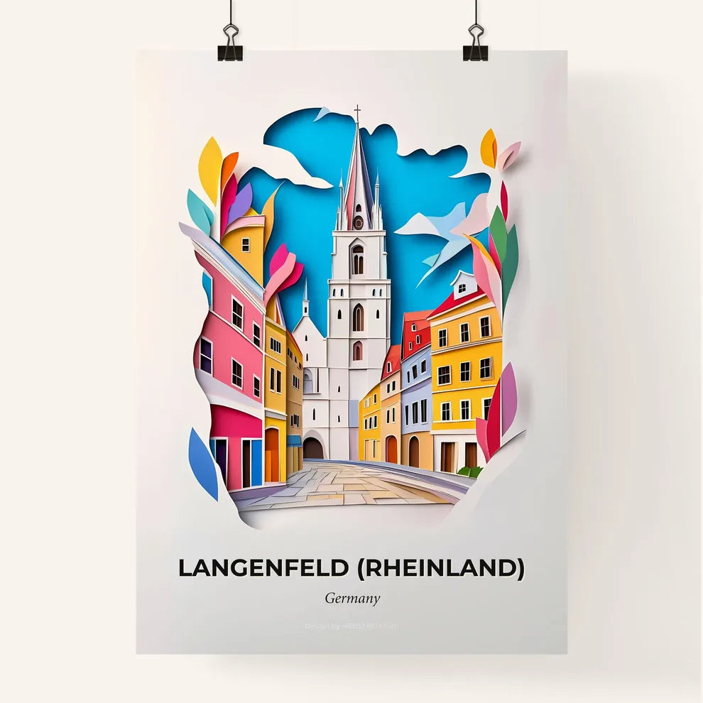 Vivid Langenfeld (Rheinland), Germany, Colorful Poster