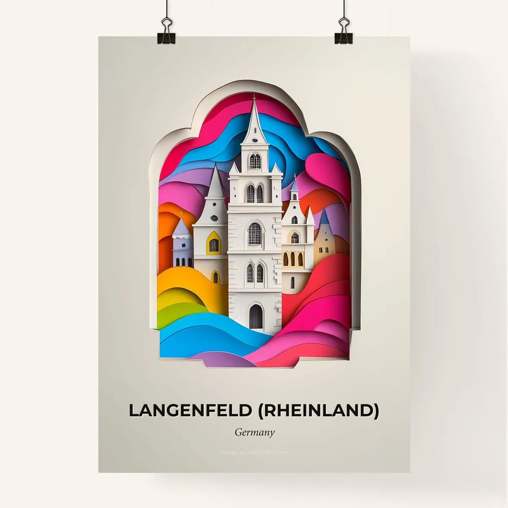 Vivid Langenfeld (Rheinland), Germany, Colorful Poster