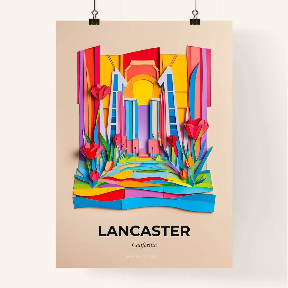 Vivid Lancaster, California, Colorful Poster