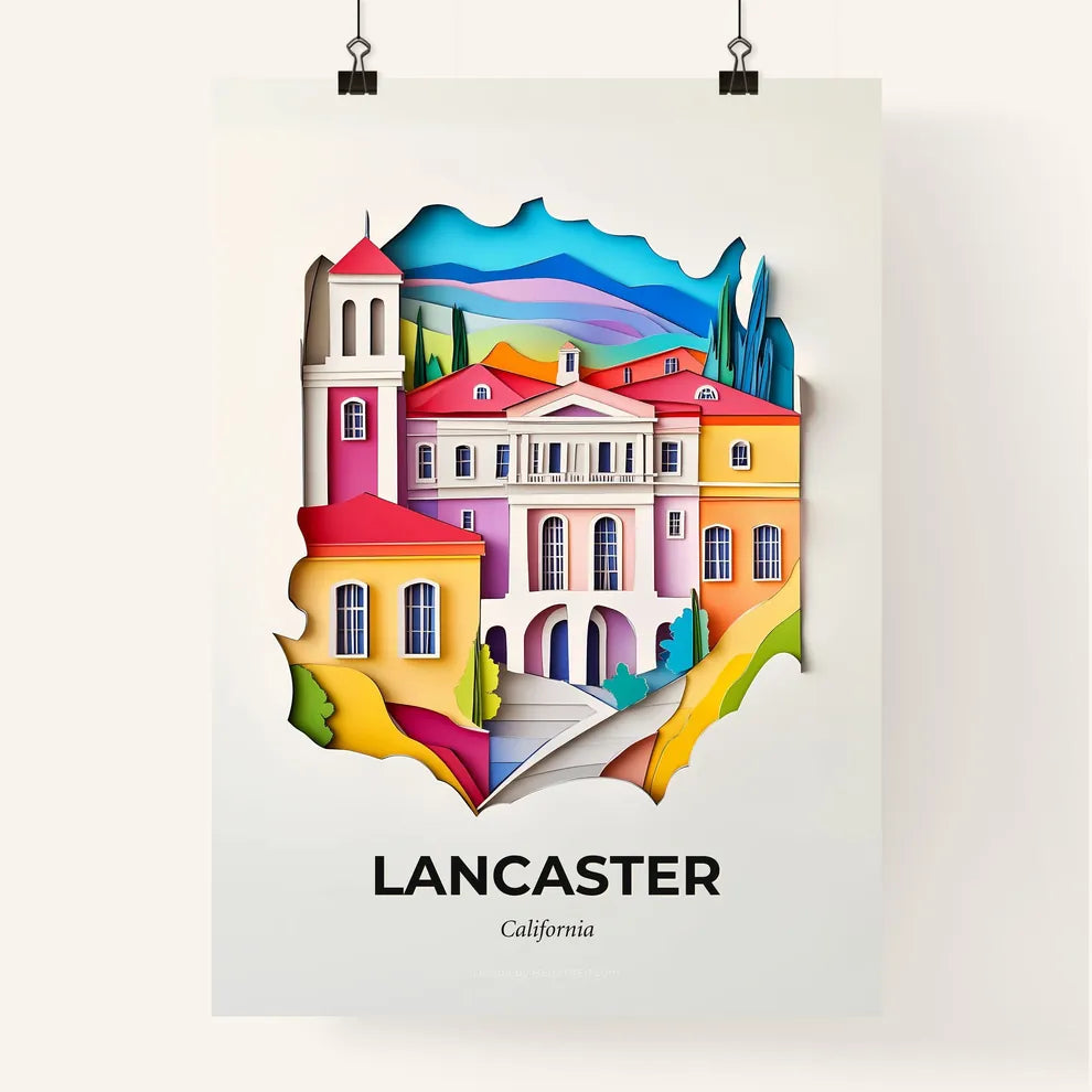 Vivid Lancaster, California, Colorful Poster