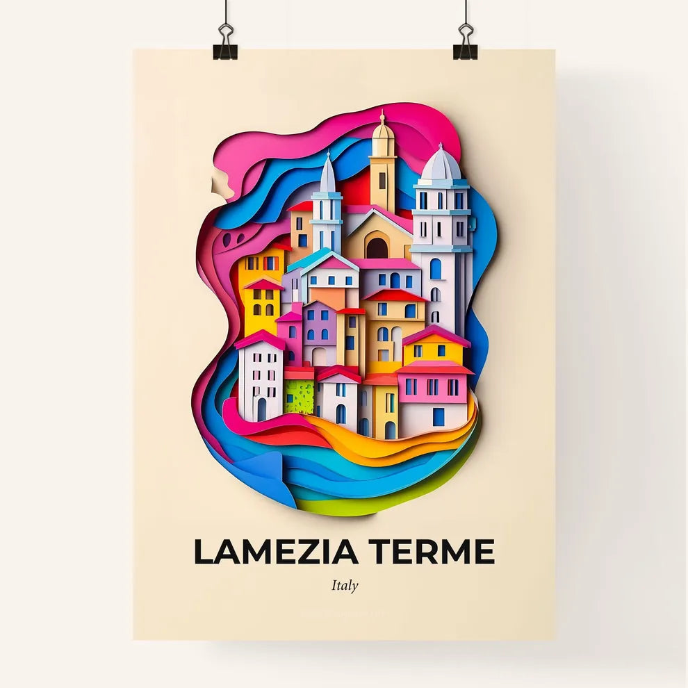 Vivid Lamezia Terme, Italy, Colorful Poster