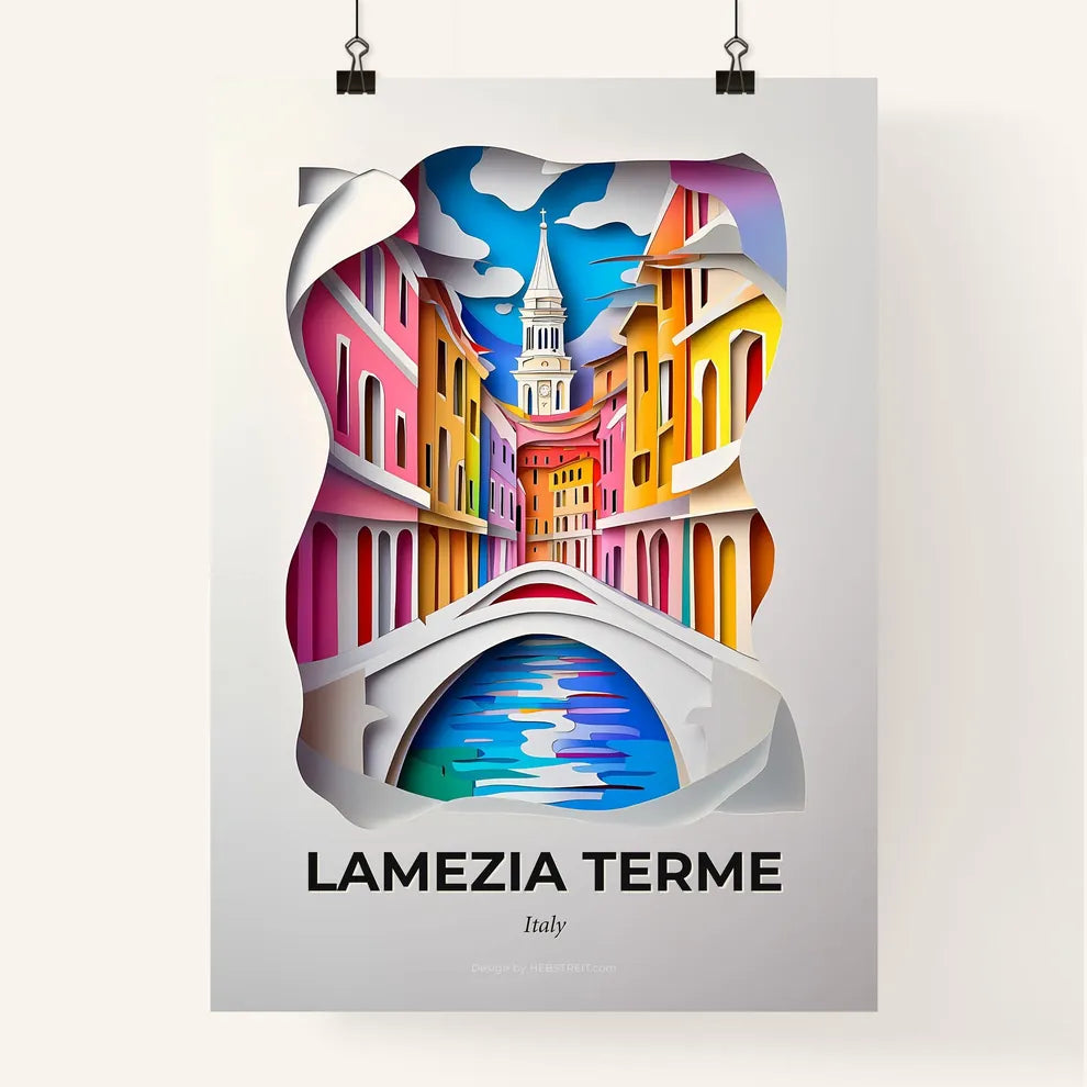 Vivid Lamezia Terme, Italy, Colorful Poster