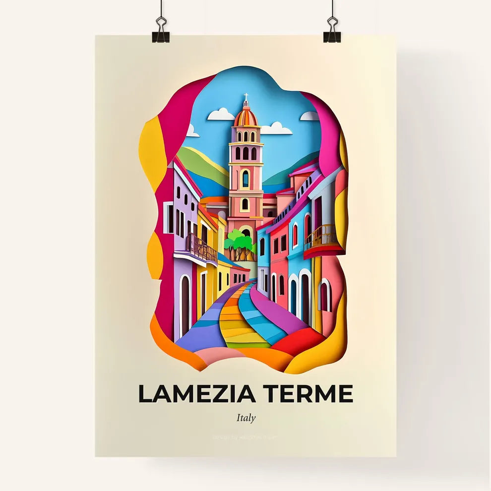Vivid Lamezia Terme, Italy, Colorful Poster