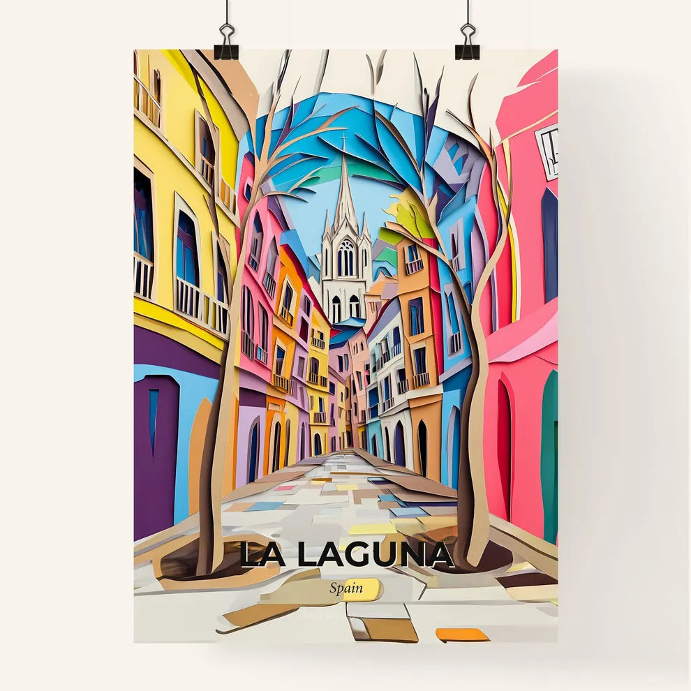 Vivid La Laguna, Spain, Colorful Poster